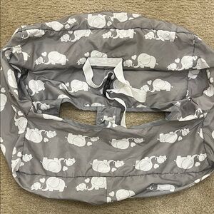 Gray Elephant Print Shopping Cart Cover